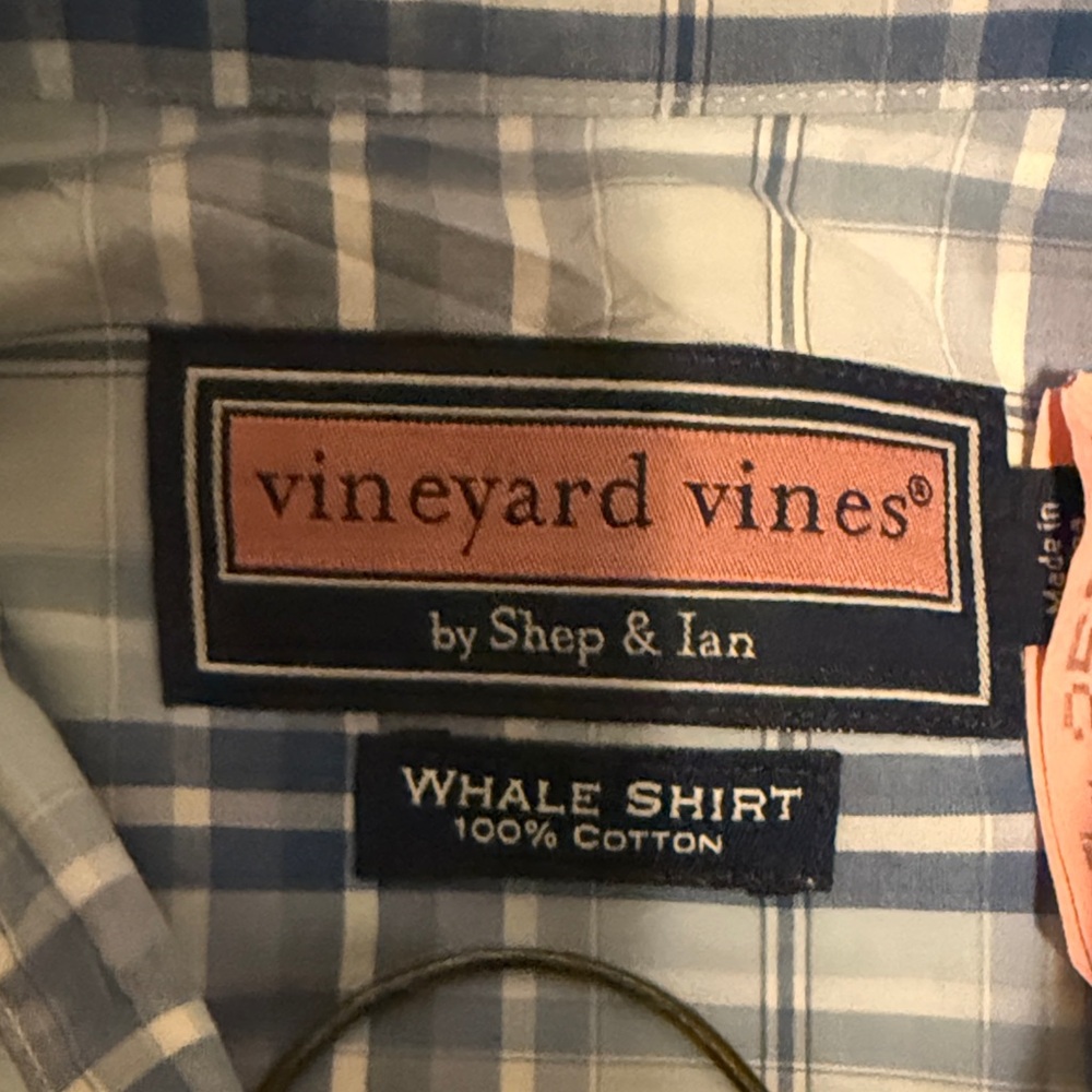 Vineyard Vines Light Blue Plaid Button Down Shirt